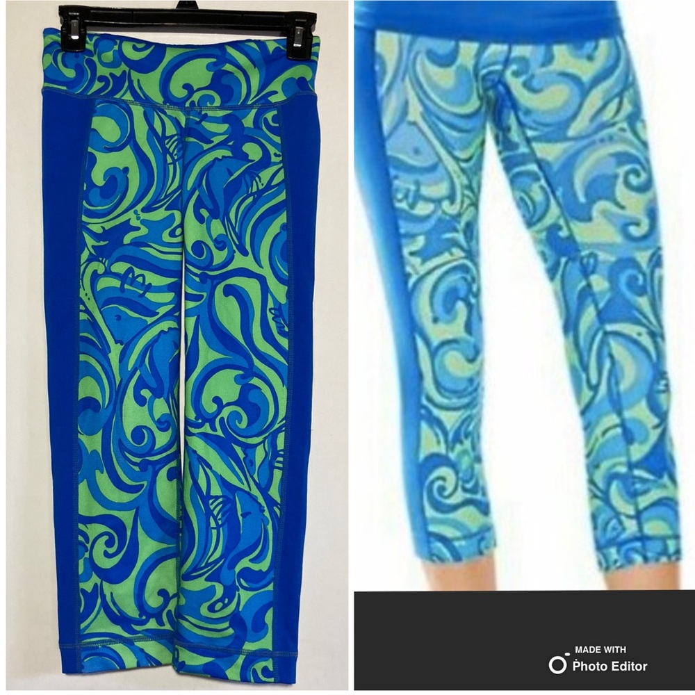 Lily Pulitzer Luxketic Weekender Crop Athletic Low Rise Pants  W/Pocket XSmall